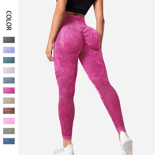 Hollow Design Seamless Leggings High Waist Hip Lifting Running Sports Fitness Yoga Pants Fashion Womens Clothing- TNT Fitness