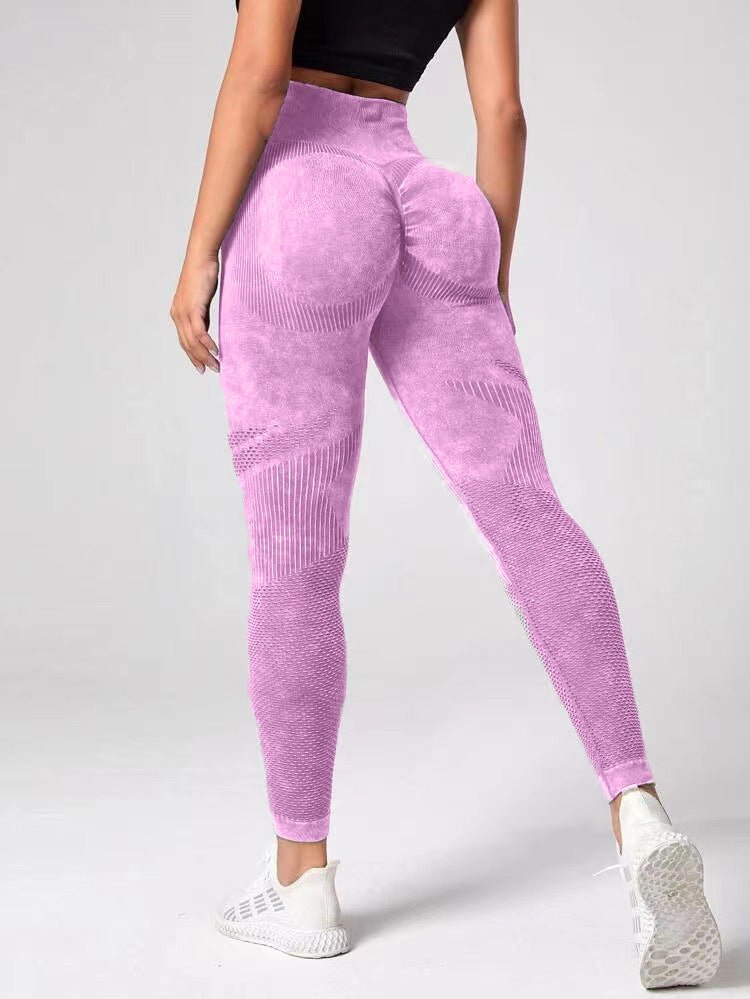 Hollow Design Seamless Leggings High Waist Hip Lifting Running Sports Fitness Yoga Pants Fashion Womens Clothing- TNT Fitness