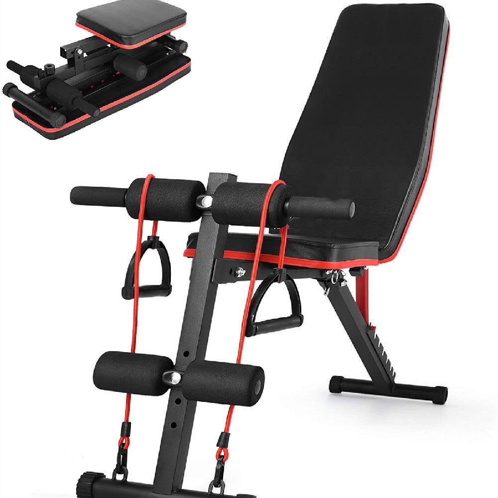 Versatile home dumbbell bench designed for strength training and crunches. Adjustable for multiple positions, offering stability and comfort. Perfect for a range of exercises to enhance your fitness routine.