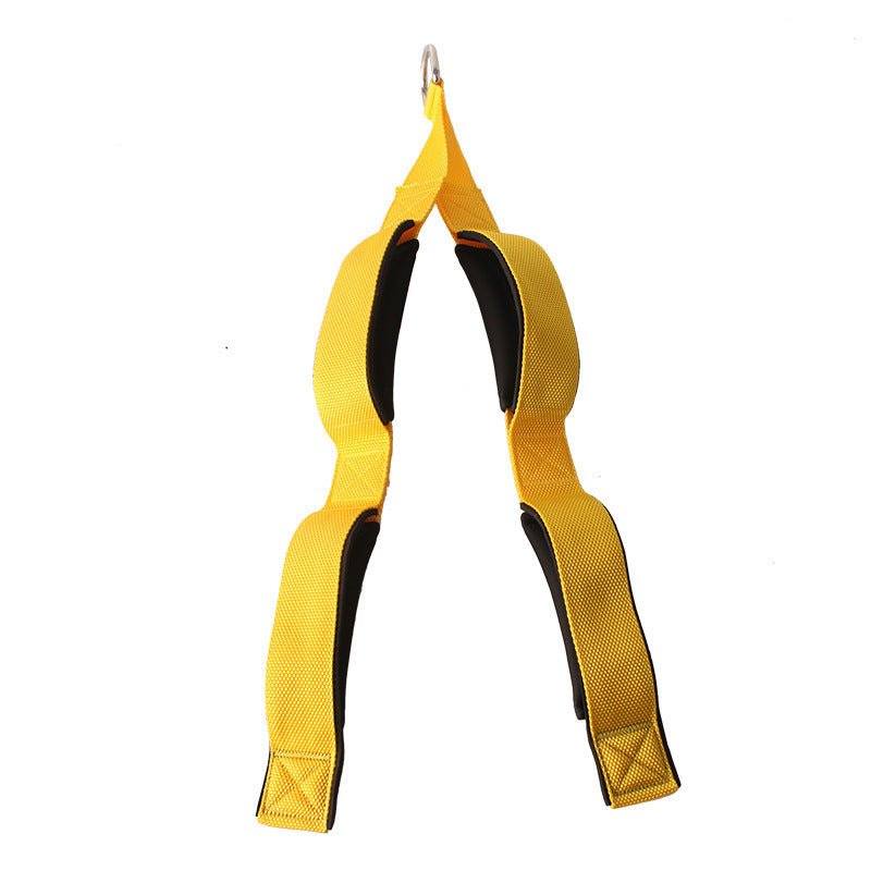 Portable high pull-down chest expander crafted from durable neoprene with a robust 5cm ribbon, designed for sculpting and strengthening the chest, back, shoulders, and arms. Compact and lightweight for workouts anywhere, featuring adjustable resistance, ergonomic handles, and vibrant multicolor options for fitness enthusiasts of all levels. - TNT Fitness