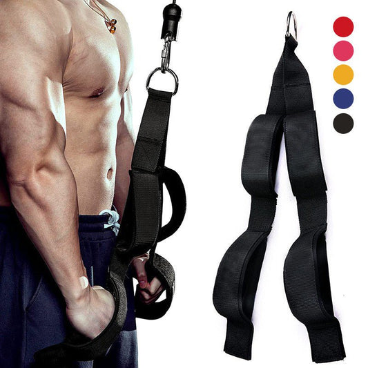 Portable high pull-down chest expander crafted from durable neoprene with a robust 5cm ribbon, designed for sculpting and strengthening the chest, back, shoulders, and arms. Compact and lightweight for workouts anywhere, featuring adjustable resistance, ergonomic handles, and vibrant multicolor options for fitness enthusiasts of all levels. - TNT Fitness