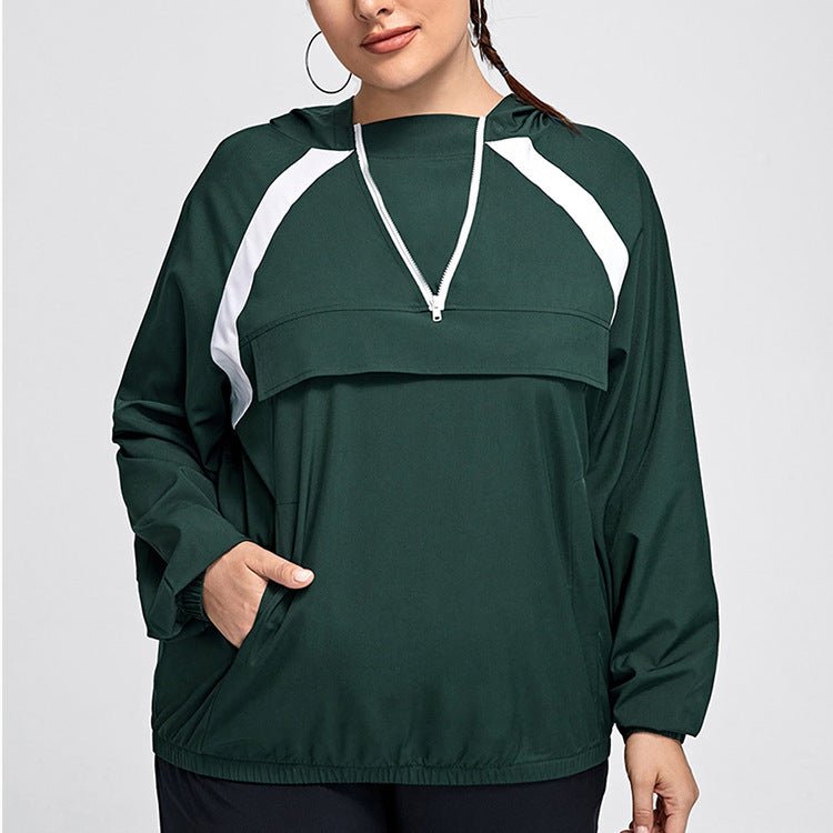 Hooded Running Sweatshirt Women Fitness Yoga Workout Tops - TNT Fitness