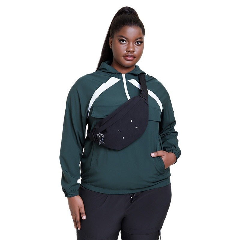 Hooded Running Sweatshirt Women Fitness Yoga Workout Tops - TNT Fitness