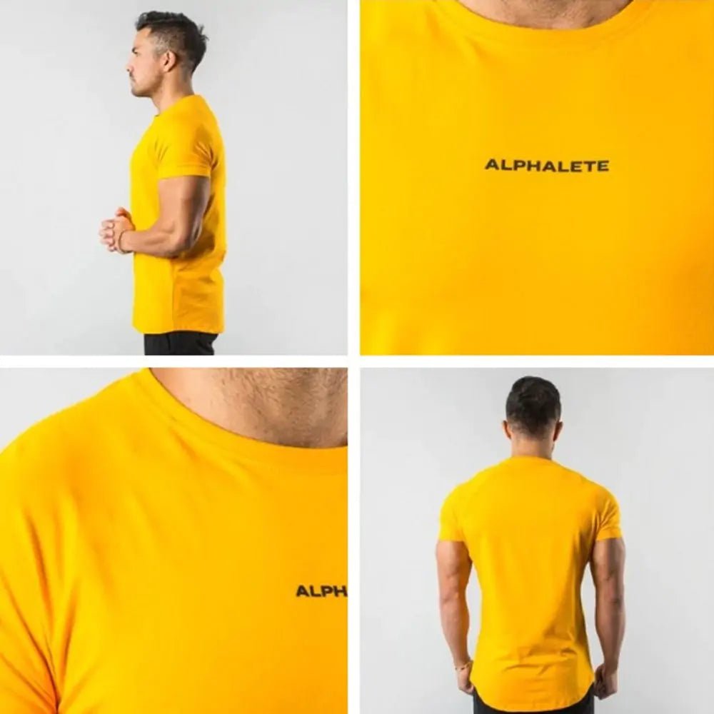 Men's Fitted Gym T-Shirt: Premium 100% cotton T-shirt with a breathable, moisture-wicking design and a flattering slim fit, ideal for gym workouts, running, or casual wear. TNT Fitness Gear