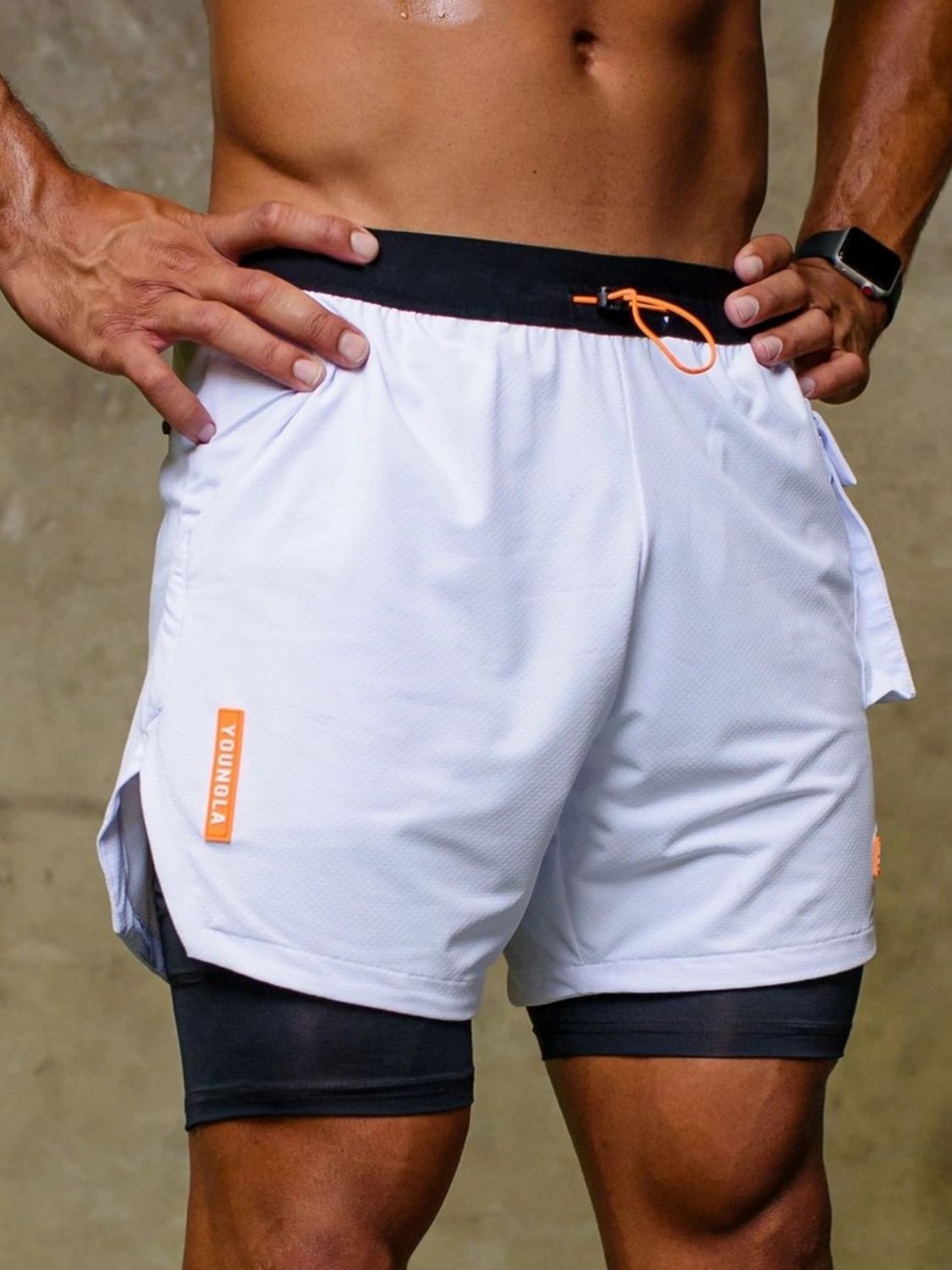 Men's 2 in - 1 Drawstring Shorts—Comfort & Storage - TNT Fitness Gear - TNT Fitness