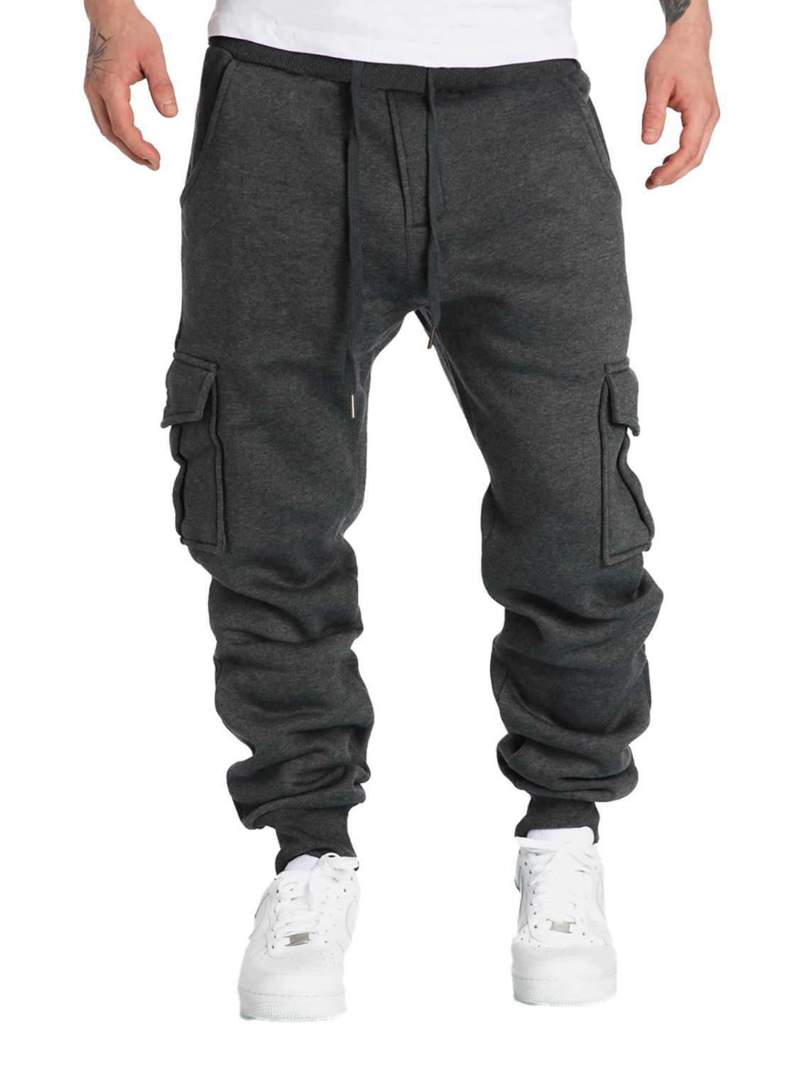 Men’s lightweight drawstring pants breathable polyester athletic casual performance pants