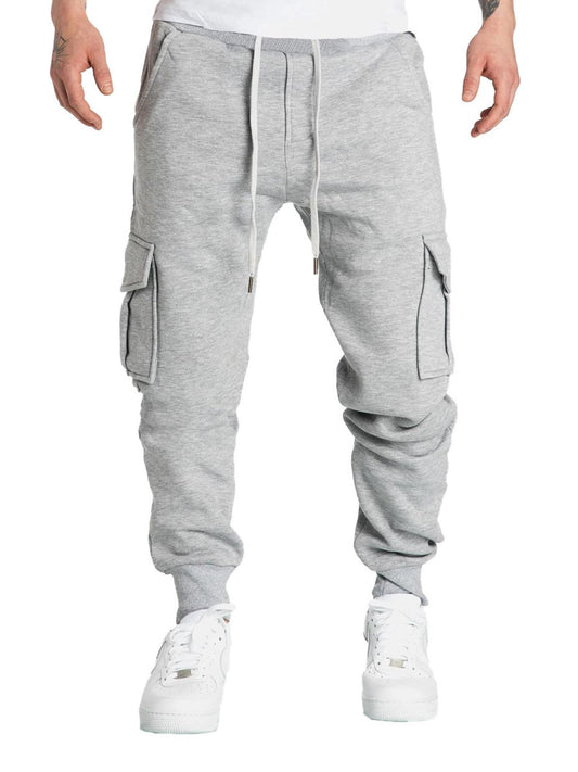 Men’s lightweight drawstring pants breathable polyester athletic casual performance pants