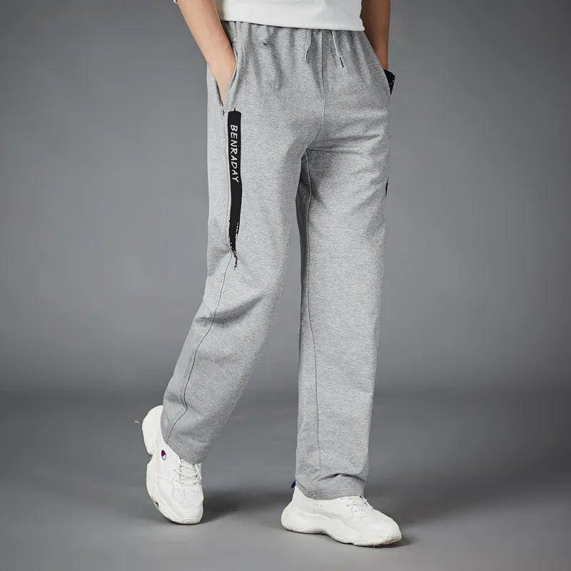Men’s Loose Fit Stripe Sweatpants – Gym & Running Training Pants - TNT Fitness