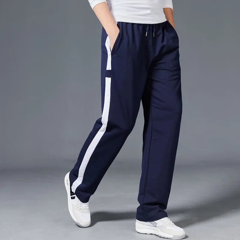 Men’s Loose Fit Stripe Sweatpants – Gym & Running Training Pants - TNT Fitness