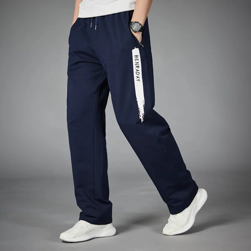Men’s Loose Fit Stripe Sweatpants – Gym & Running Training Pants - TNT Fitness