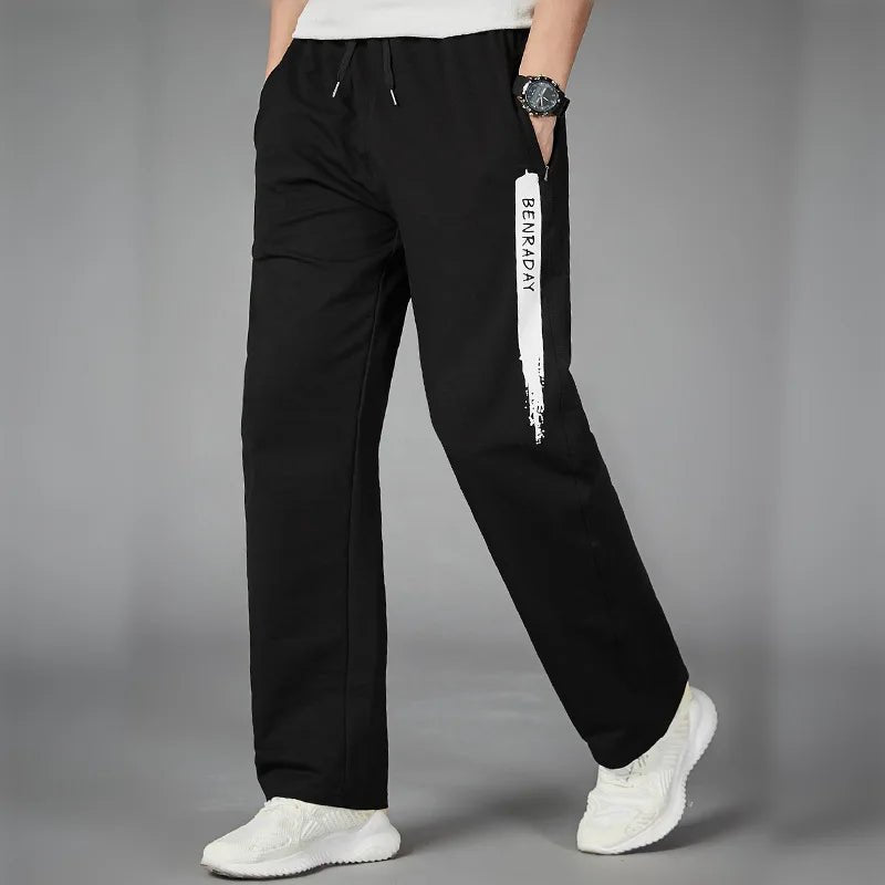 Men’s Loose Fit Stripe Sweatpants – Gym & Running Training Pants - TNT Fitness
