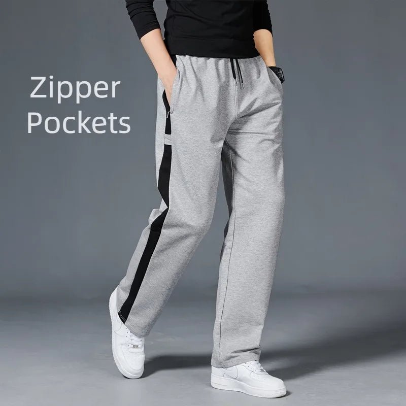 Men’s Loose Fit Stripe Sweatpants – Gym & Running Training Pants - TNT Fitness