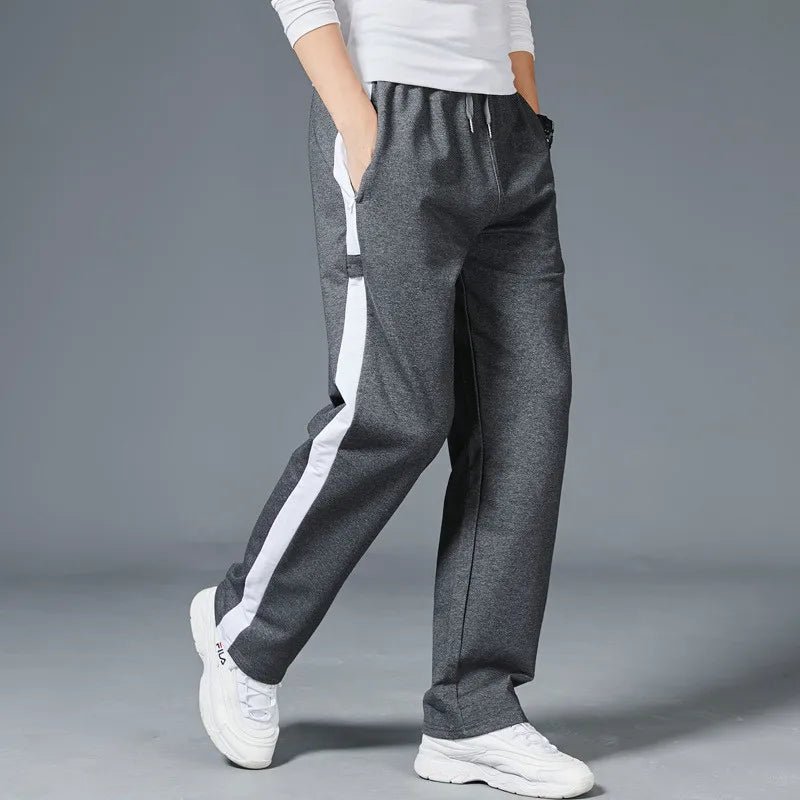 Men’s Loose Fit Stripe Sweatpants – Gym & Running Training Pants - TNT Fitness