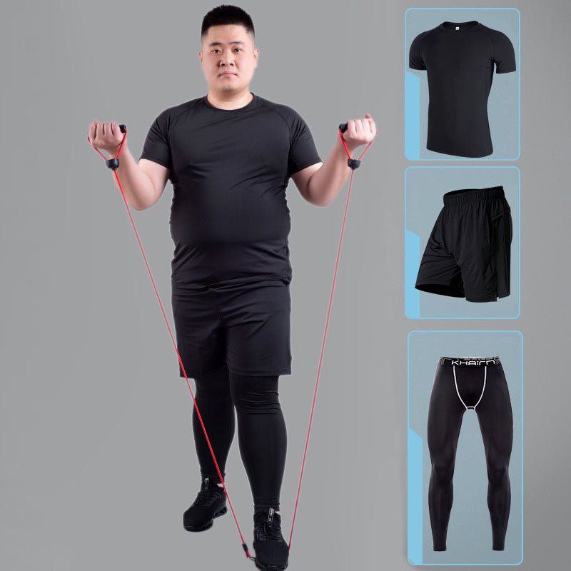mens training set workout shirt and shorts