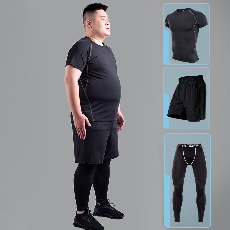 Men's Plus Size Fitness Suit - High Elastic, Quick - Drying Comfort - TNT Fitness