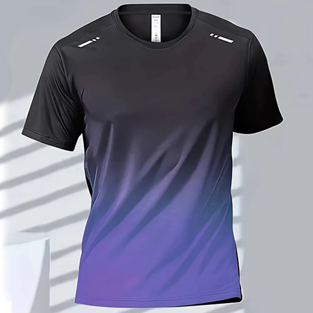 Men’s Quick - Drying Gradient Sports T-Shirt – Fitness & Outdoor Wear - TNT Fitness