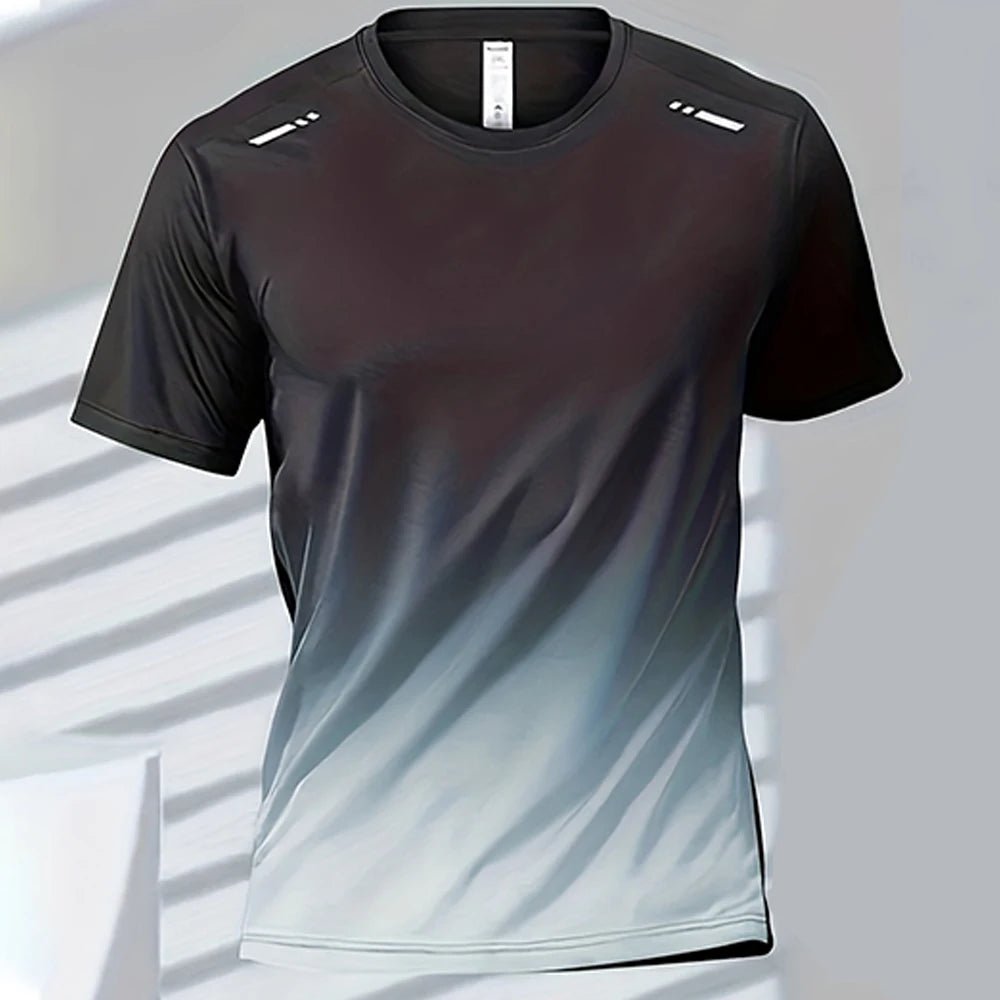 Men’s Quick - Drying Gradient Sports T-Shirt – Fitness & Outdoor Wear - TNT Fitness