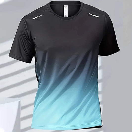 Men’s Quick - Drying Gradient Sports T-Shirt – Fitness & Outdoor Wear - TNT Fitness