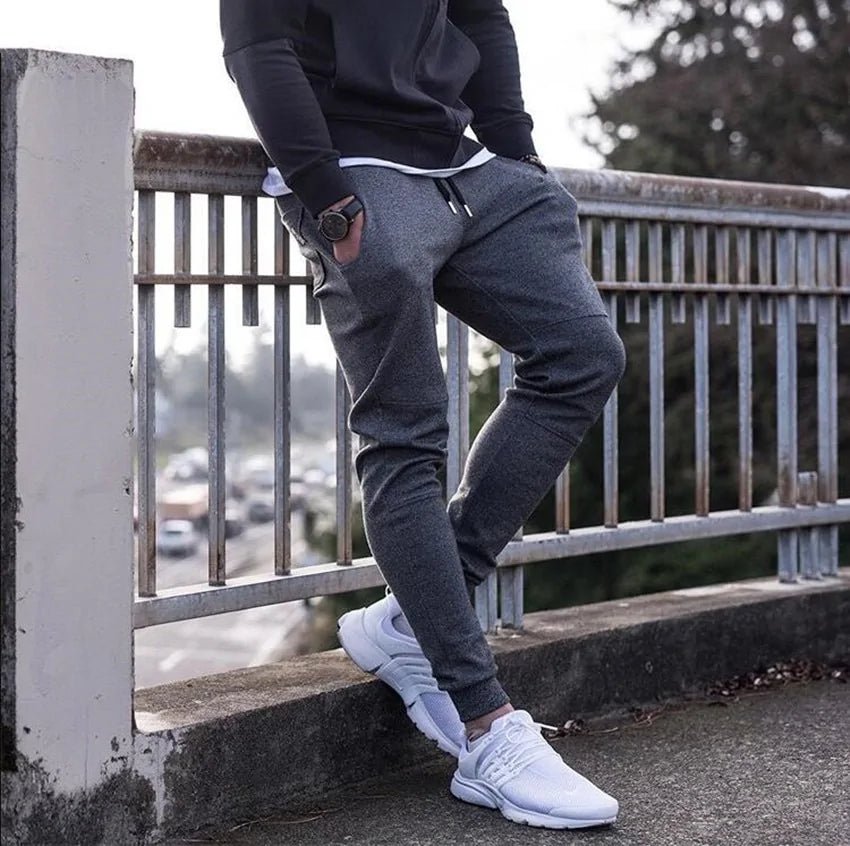 Premium men's athletic sweatpants with elastic waist and sleek design. Perfect for comfort and style by TNT Fitness Gear
