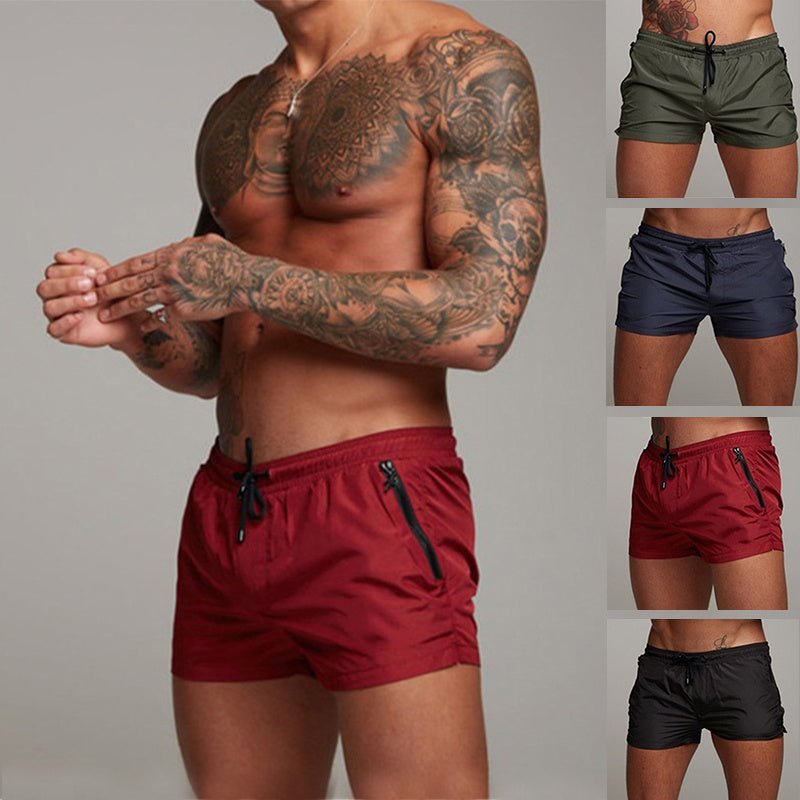 Men's training and running trunks shorts with breathable fabric, adjustable waistband, and side pockets. Sizes M to XXXL by TNT Fitness Gear