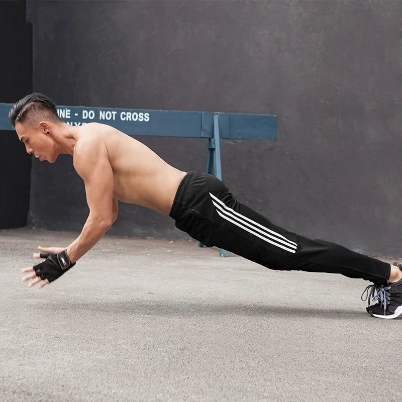 Men's Zipper Gym Fitness Sweatpants: Bodybuilding Joggers - TNT Fitness