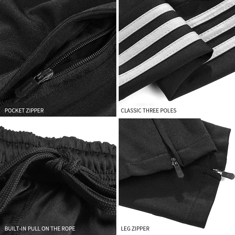 Men's Zipper Gym Fitness Sweatpants: Bodybuilding Joggers - TNT Fitness