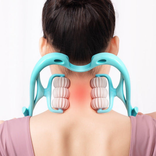 Multifunctional Manual Six - wheel Neck Massager Massage Relieve Roller Massage Tool - TNT Fitness