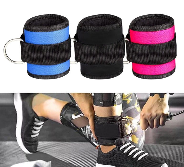 Adjustable D-ring Ankle Strap for weights, leg cuffs, power lifting, & fitness rope. Versatile gym gear from TNT Fitness Gear