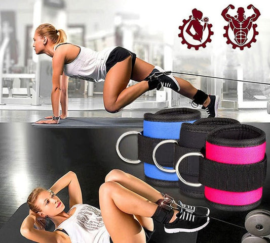 Adjustable D-ring Ankle Strap for weights, leg cuffs, power lifting, & fitness rope. Versatile gym gear from TNT Fitness Gear