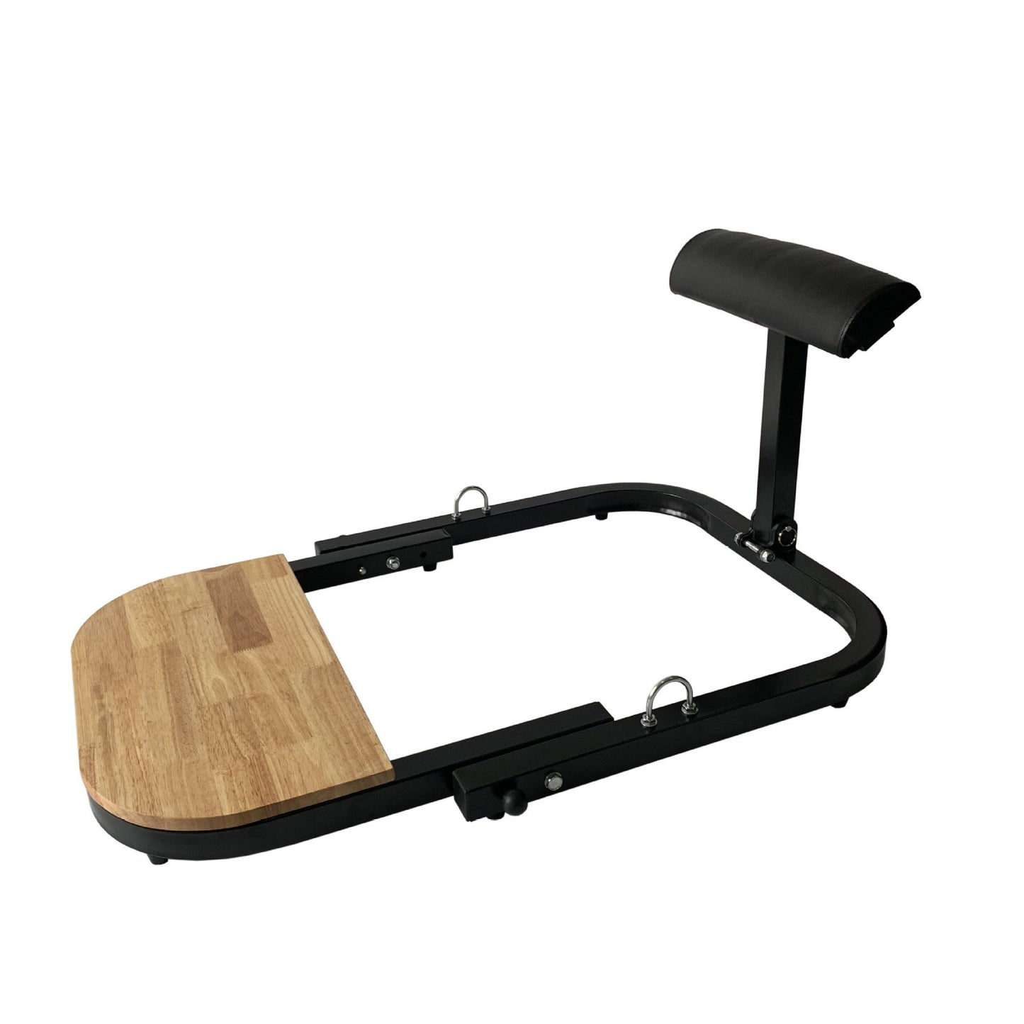 Innovative home fitness hip thrust exerciser made with sturdy iron and wood construction, featuring foam padding for added comfort. Designed for versatile home workouts, suitable for all fitness levels, and compact for easy storage in any space - TNT Fitness Gear