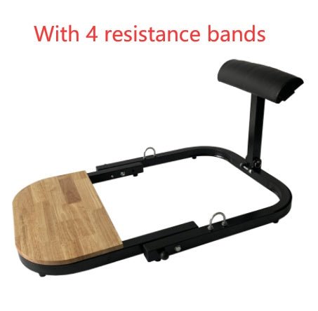 Innovative home fitness hip thrust exerciser made with sturdy iron and wood construction, featuring foam padding for added comfort. Designed for versatile home workouts, suitable for all fitness levels, and compact for easy storage in any space - TNT Fitness Gear