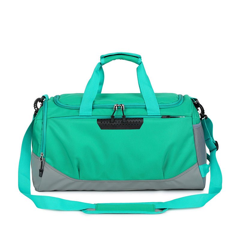 A stylish unisex training bag with a large capacity, waterproof Oxford cloth construction, and dry-wet separation compartments—ideal for gym, travel, and beach outings - TNT Fitness Gear