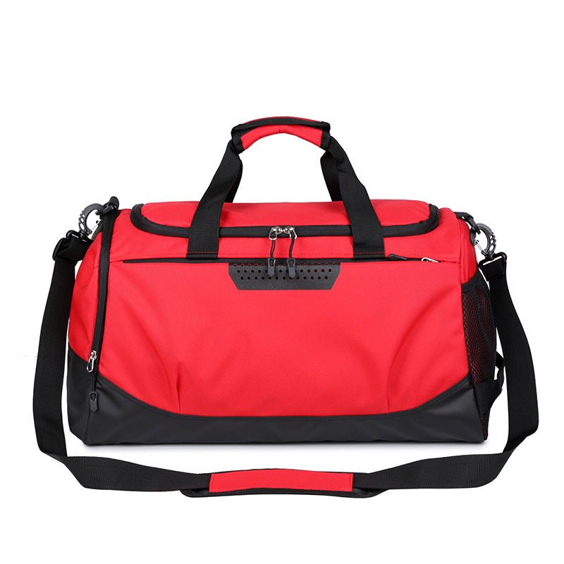 A stylish unisex training bag with a large capacity, waterproof Oxford cloth construction, and dry-wet separation compartments—ideal for gym, travel, and beach outings - TNT Fitness Gear