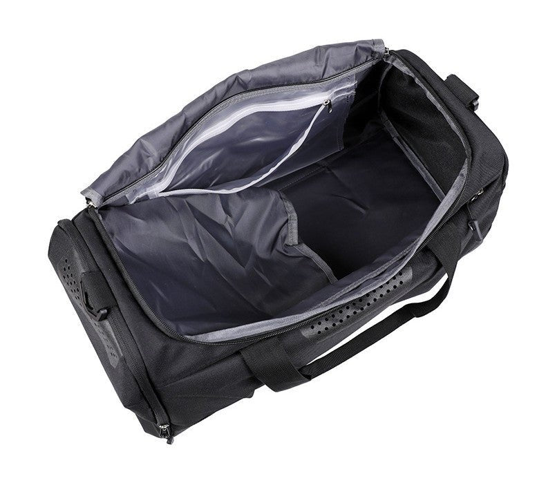 A stylish unisex training bag with a large capacity, waterproof Oxford cloth construction, and dry-wet separation compartments—ideal for gym, travel, and beach outings - TNT Fitness Gear