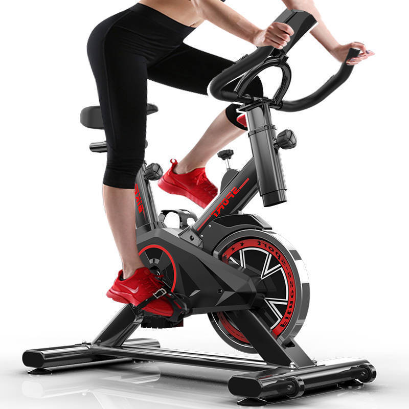 Premium upright sports exercise bike designed for personalized workouts, featuring wool-felt resistance adjustment, built-in tracking functions, and pre-set fitness programs. Offers a smooth, quiet ride with a noise-free flywheel, customizable comfort options, and durable construction for stability during intense exercises.- TNT Fitness