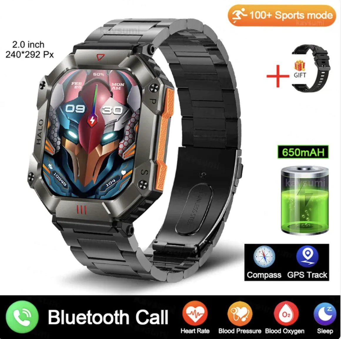 A sleek and stylish women's Android GPS fitness smartwatch designed to enhance an active lifestyle. Features include fitness tracking, accurate GPS navigation, health monitoring, and smart notifications. Perfect for workouts, outdoor adventures, and daily use with a user-friendly interface.- TNT Fitness Gear