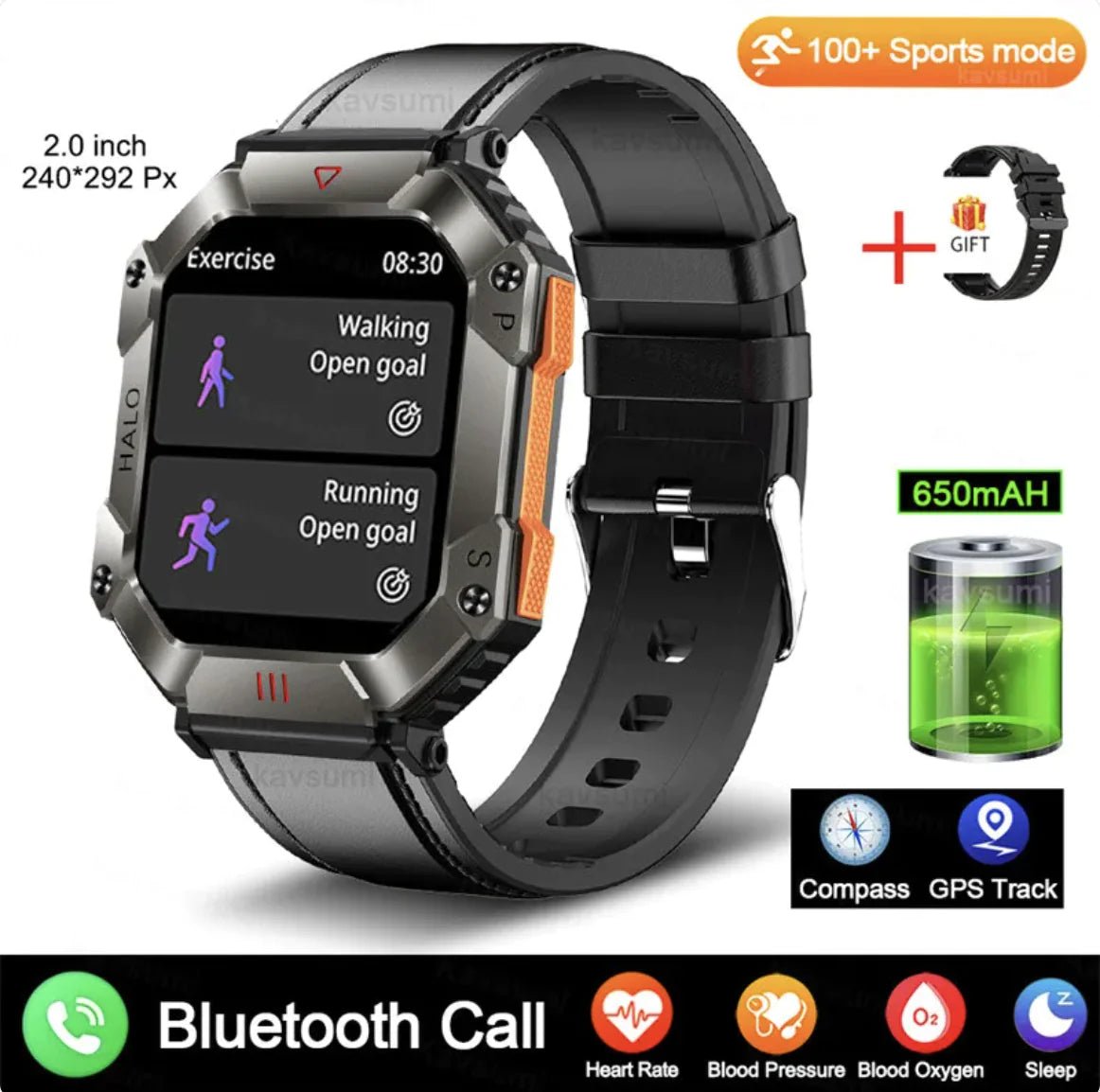 A sleek and stylish women's Android GPS fitness smartwatch designed to enhance an active lifestyle. Features include fitness tracking, accurate GPS navigation, health monitoring, and smart notifications. Perfect for workouts, outdoor adventures, and daily use with a user-friendly interface.- TNT Fitness Gear
