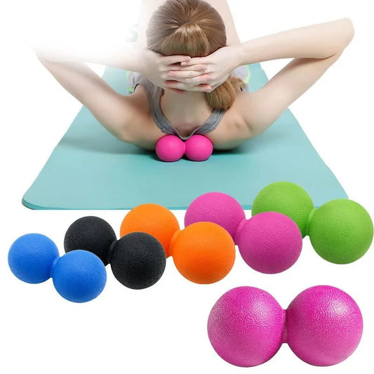 Massage Fitness Ball designed for on-the-go relaxation and wellness. Ideal for self-massage, post-exercise recovery, and back relief, it boosts circulation, aids recovery, and targets areas for weight management. Portable and versatile, perfect for home, office, or travel.- TNT Fitness Gear
