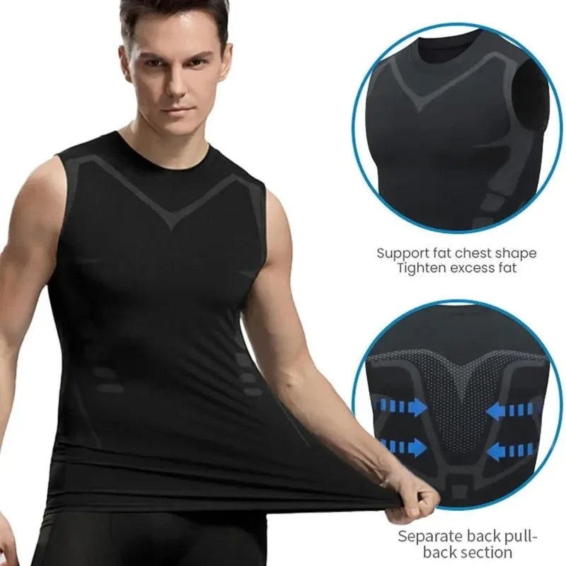 Plus - Size Compression Tank Top – Gym & Body Shaper Vest - TNT Fitness