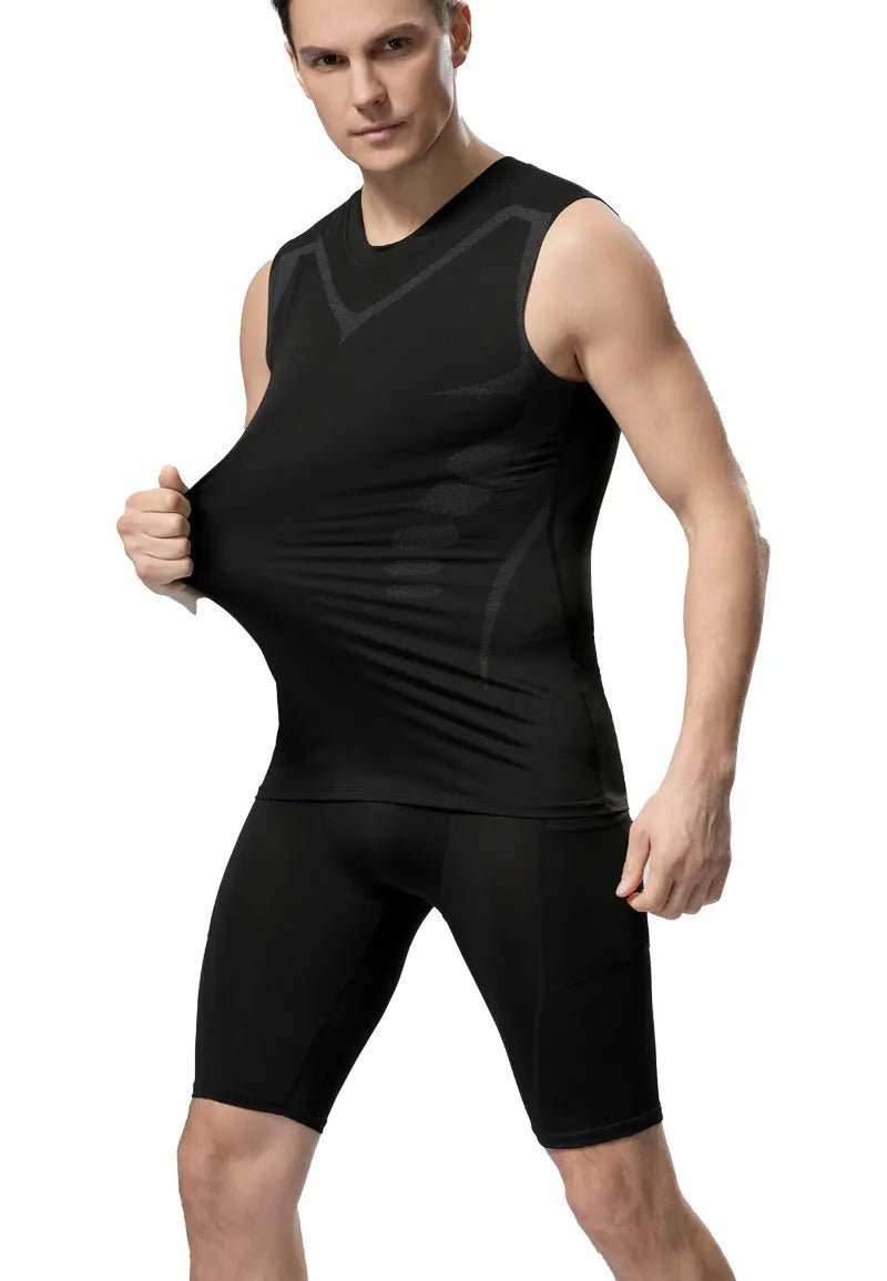 Plus - Size Compression Tank Top – Gym & Body Shaper Vest - TNT Fitness