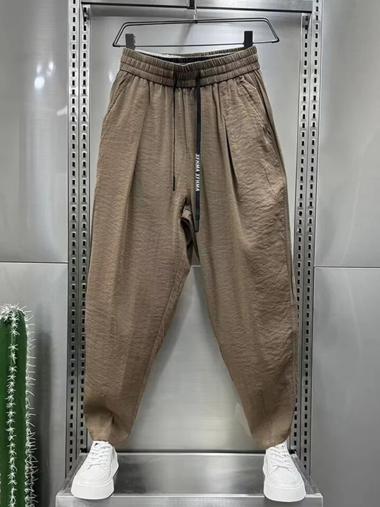 Plus - Size Men's Cropped Plus - Size Trousers – Gym & Casual Sweatpants with Pockets - TNT Fitness