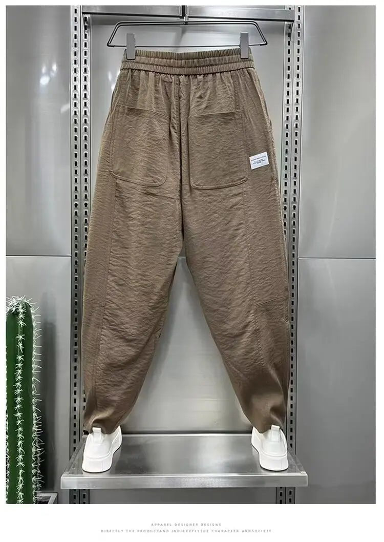 Plus - Size Men's Cropped Plus - Size Trousers – Gym & Casual Sweatpants with Pockets - TNT Fitness