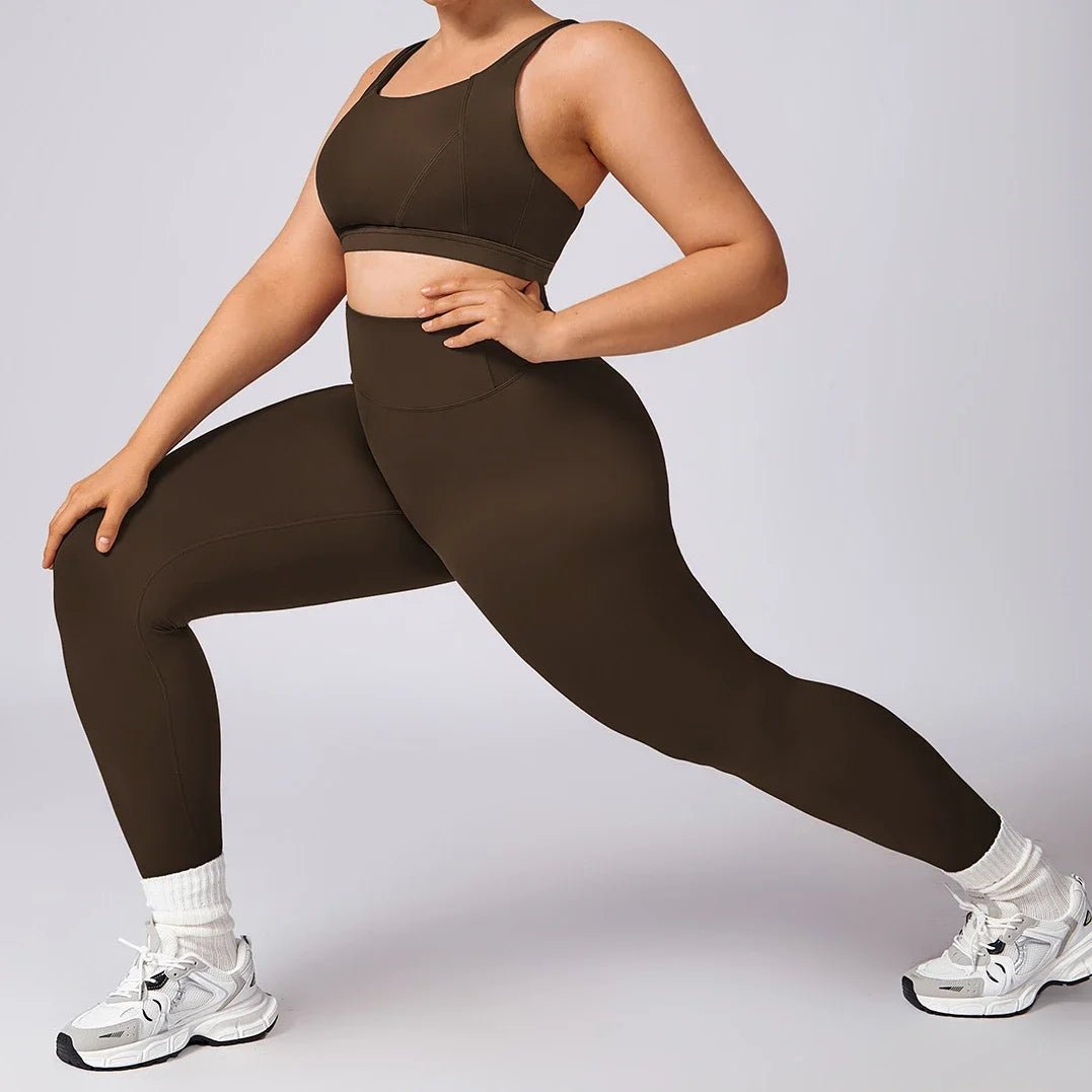 Plus Size XXXL Yoga Set – Jacket, Leggings, Shorts & Flared Pants - TNT Fitness