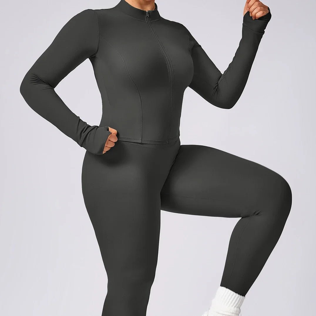 Plus Size XXXL Yoga Set – Jacket, Leggings, Shorts & Flared Pants - TNT Fitness