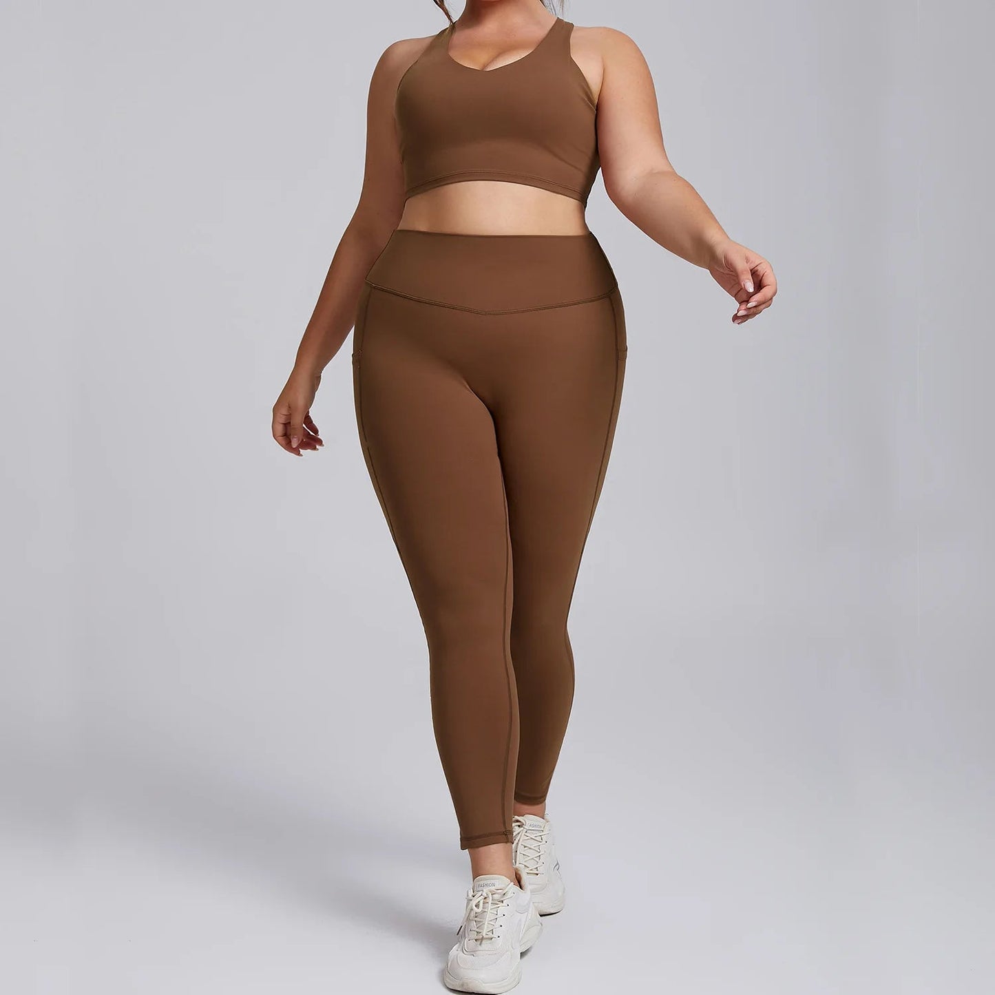 Plus Size Yoga Set for Women – Sports Bra & Gym Leggings | Super Stretch Activewear - TNT Fitness