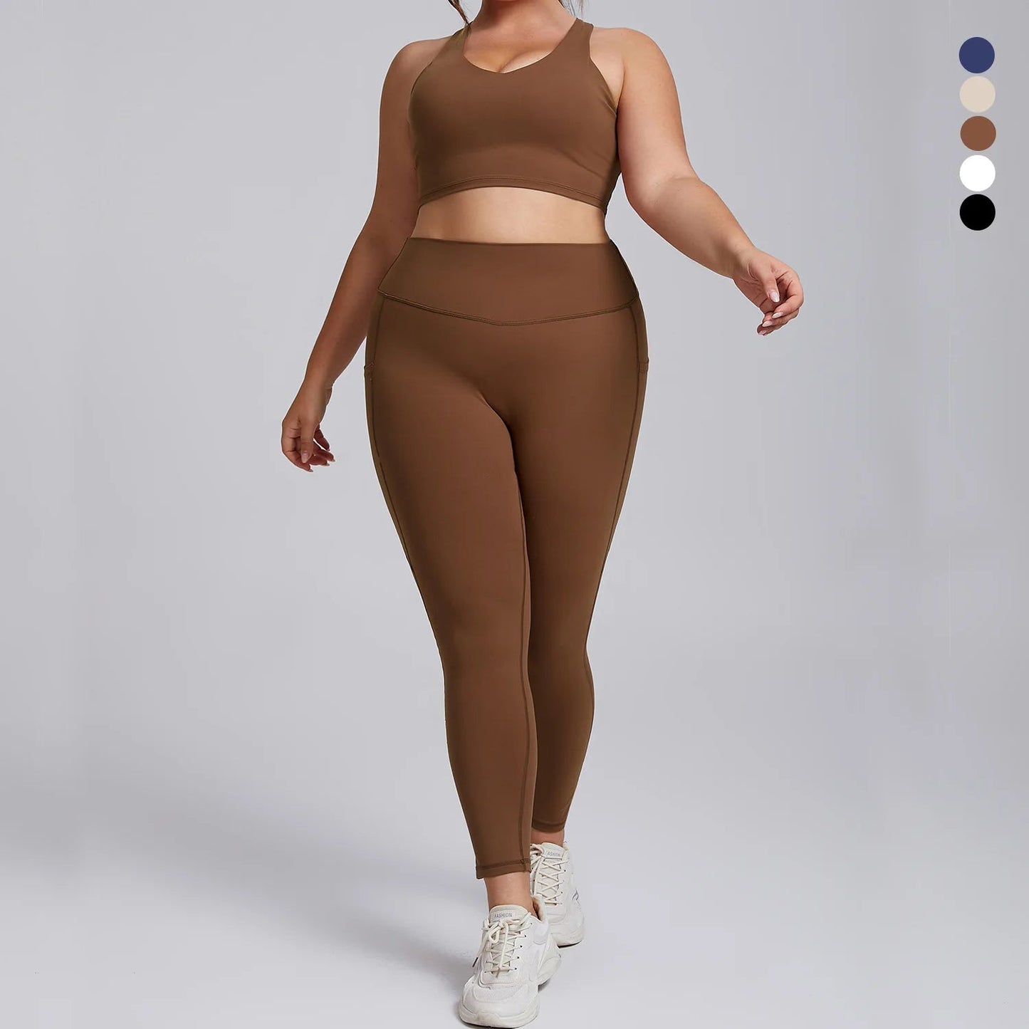 Plus Size Yoga Set for Women – Sports Bra & Gym Leggings | Super Stretch Activewear - TNT Fitness
