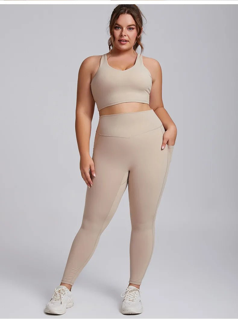 Plus Size Yoga Set for Women – Sports Bra & Gym Leggings | Super Stretch Activewear - TNT Fitness