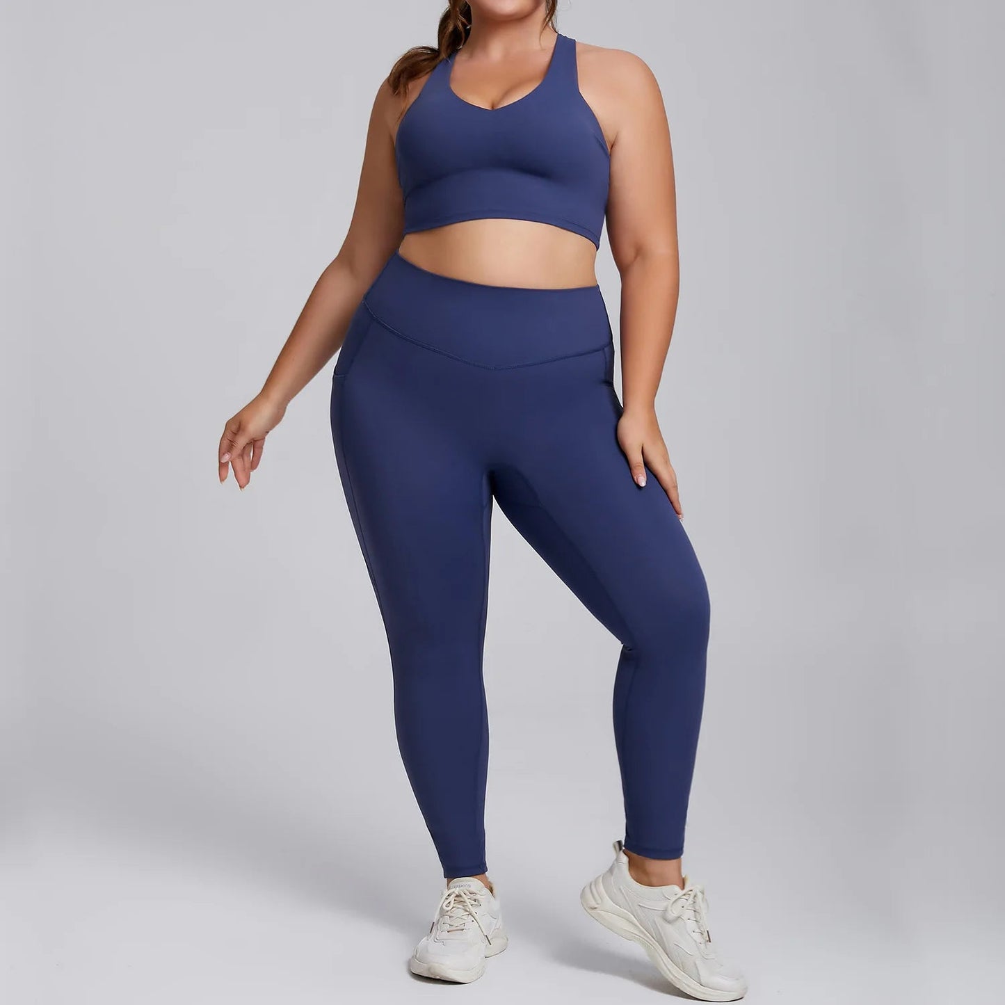 Plus Size Yoga Set for Women – Sports Bra & Gym Leggings | Super Stretch Activewear - TNT Fitness