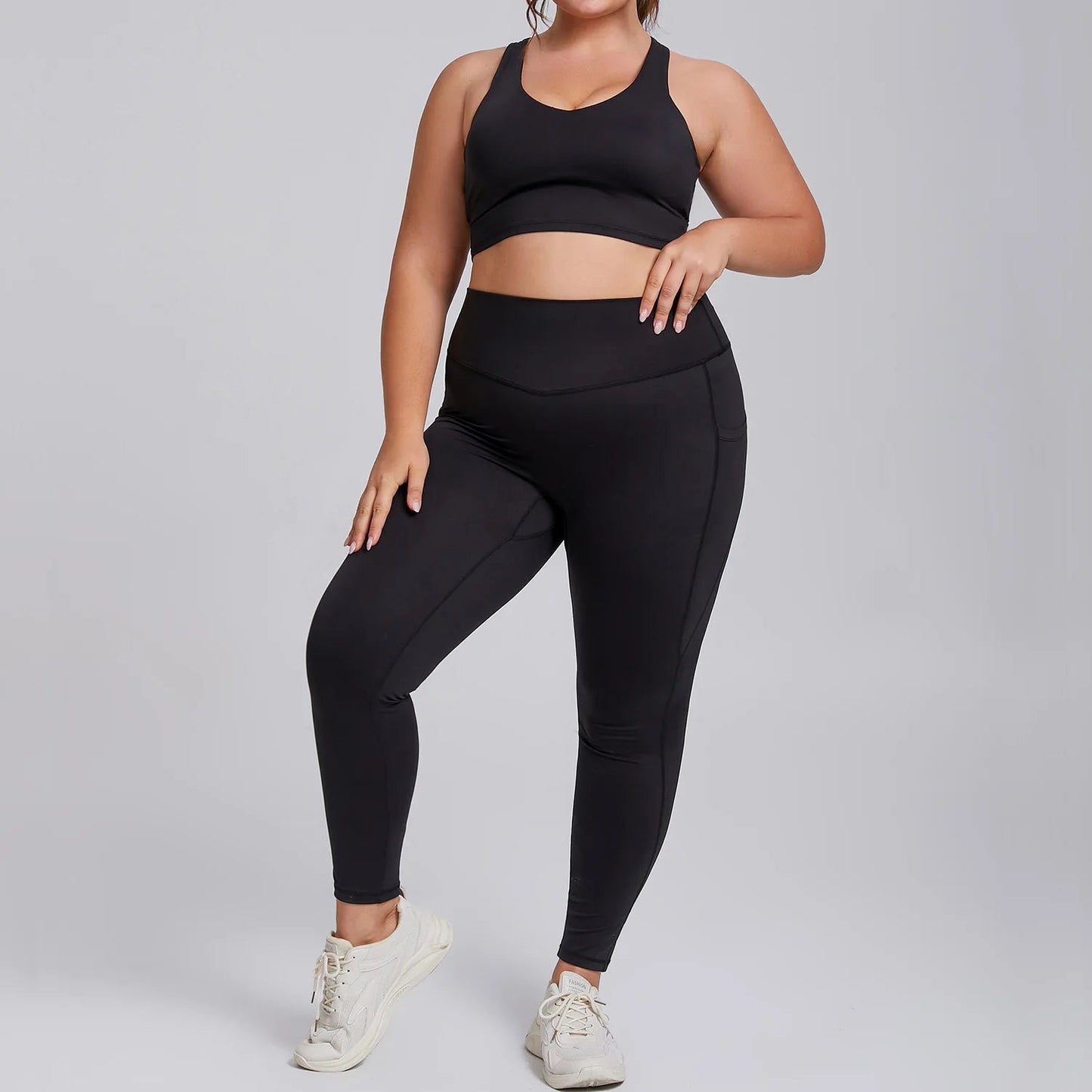 Plus Size Yoga Set for Women – Sports Bra & Gym Leggings | Super Stretch Activewear - TNT Fitness
