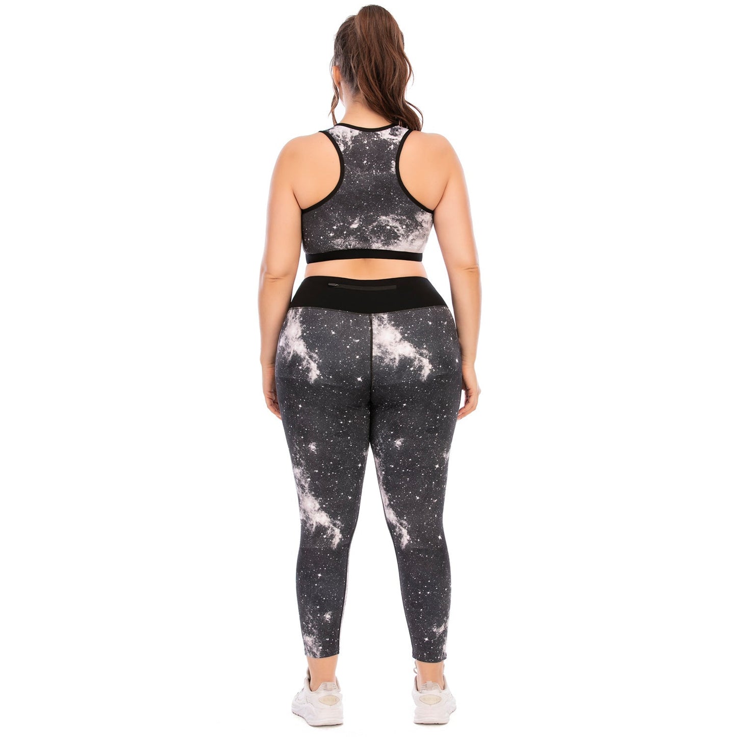 "Plus Size Yoga Workout Set – Sports Bra and High - Waisted Tight - Fitting Pants - TNT Fitness